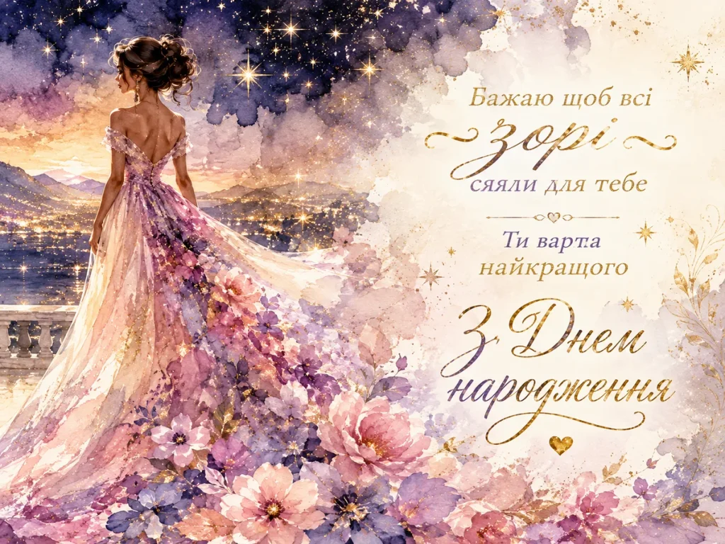 Прекрасна жінка під зоряним небом