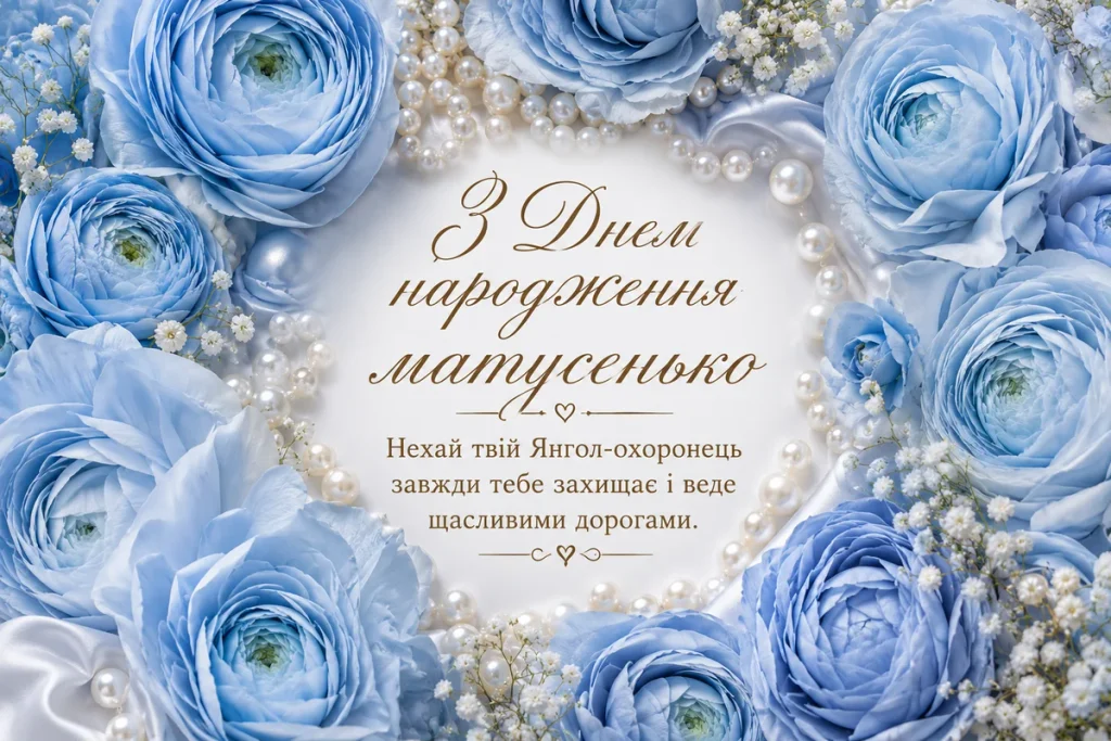 Ніжні блакитні троянди для мами
