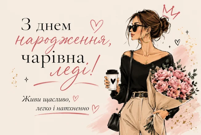 Чарівна пані з квітами