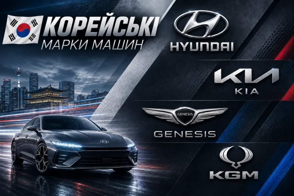 Корейські марки Hyundai, Kia, Genesis і KGM
