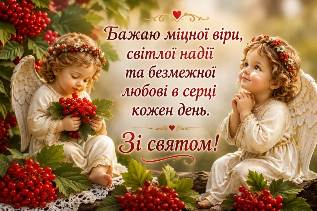 Маленькі ангелики з калиною