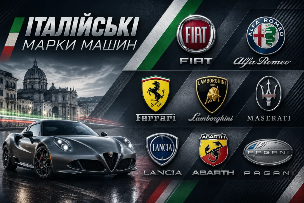 Італійські автобренди з відомими емблемами