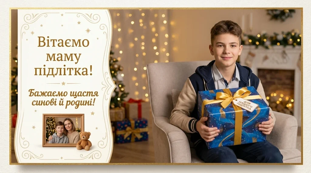 Підліток з подарунком