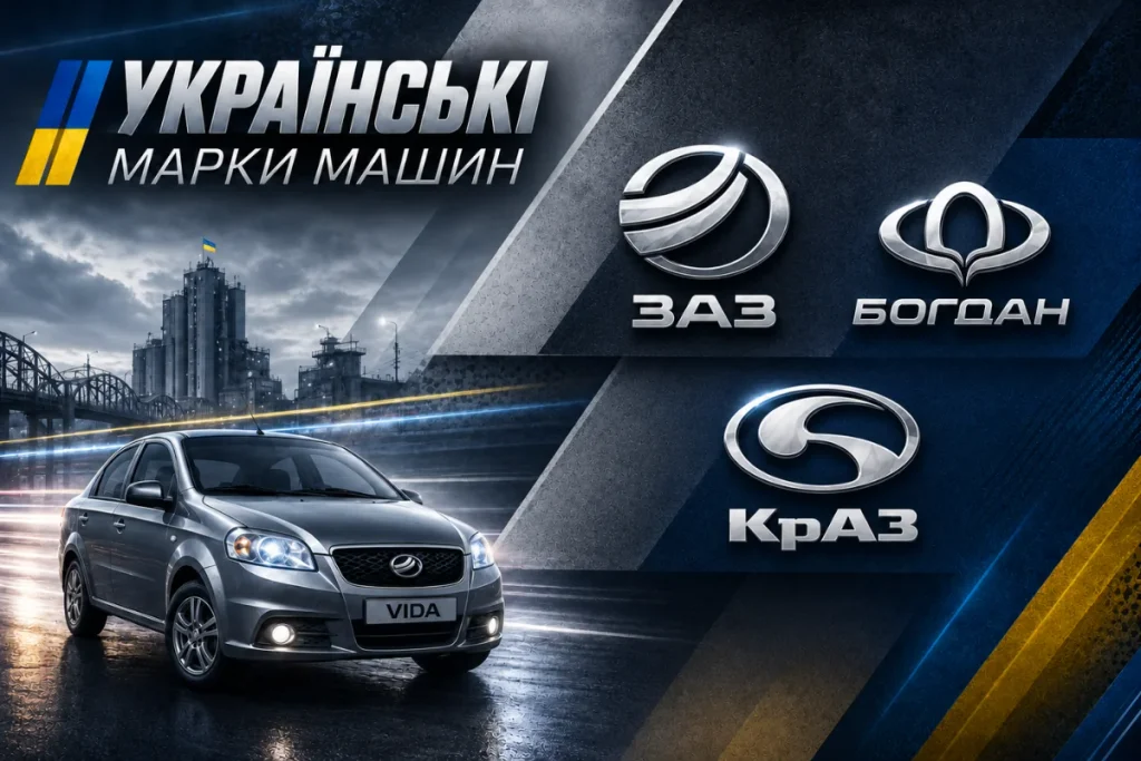 Українські марки авто ЗАЗ, Богдан і КрАЗ